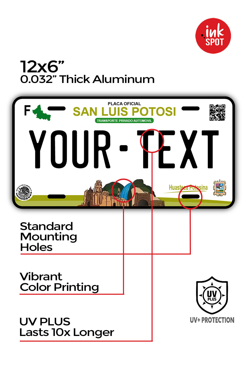 Mexico custom license plate - Customize all 32 States - Laserx Engraving