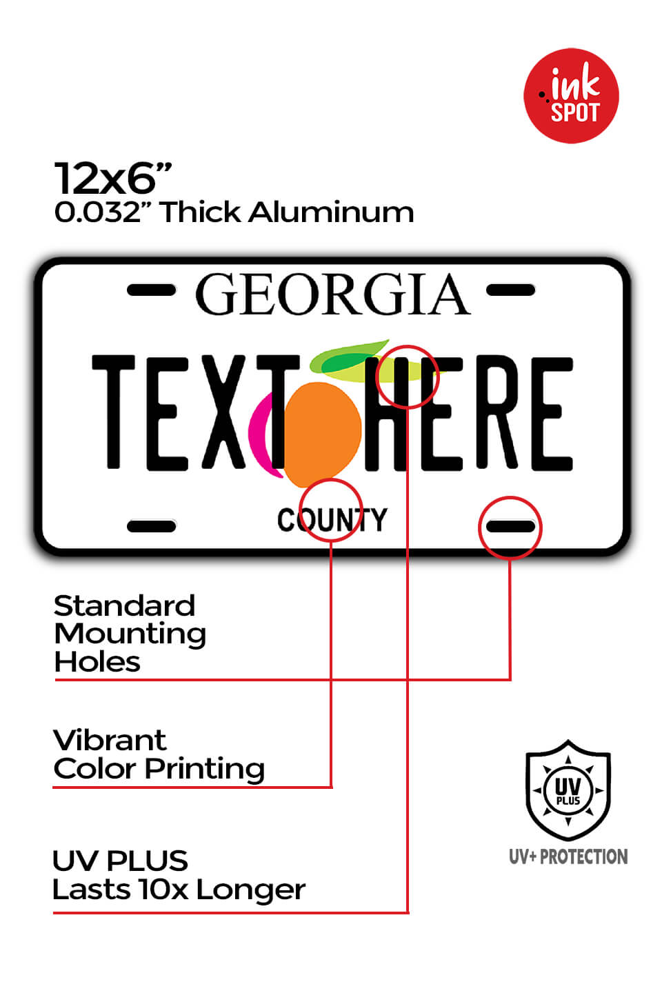 Custom Georgia license plates | shopInkspot.com – Laserx Engraving