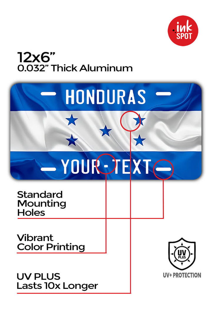 Custom Honduras License Plate - Laserx Engraving