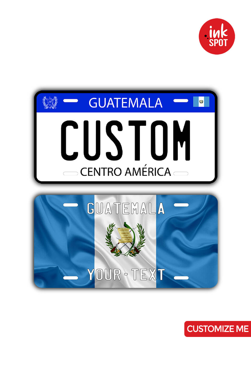 Custom Guatemala License Plate - Laserx Engraving