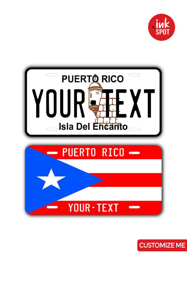 Custom Puerto Rico License Plate - Shopinkspot.com