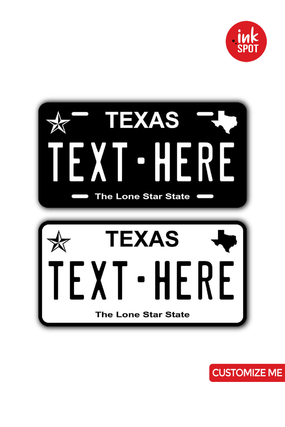 Custom Texas License Plate - Shopinkspot.com