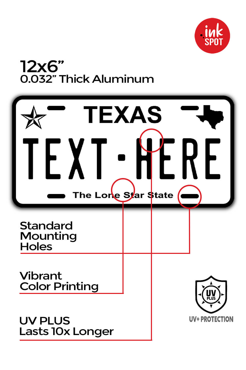 Custom Texas License Plate - Shopinkspot.com