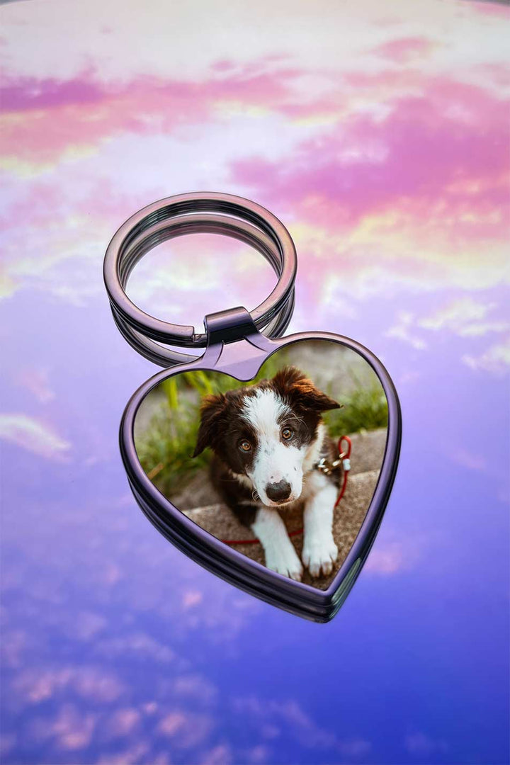 Custom Heart Photo keychain - Shopinkspot.com